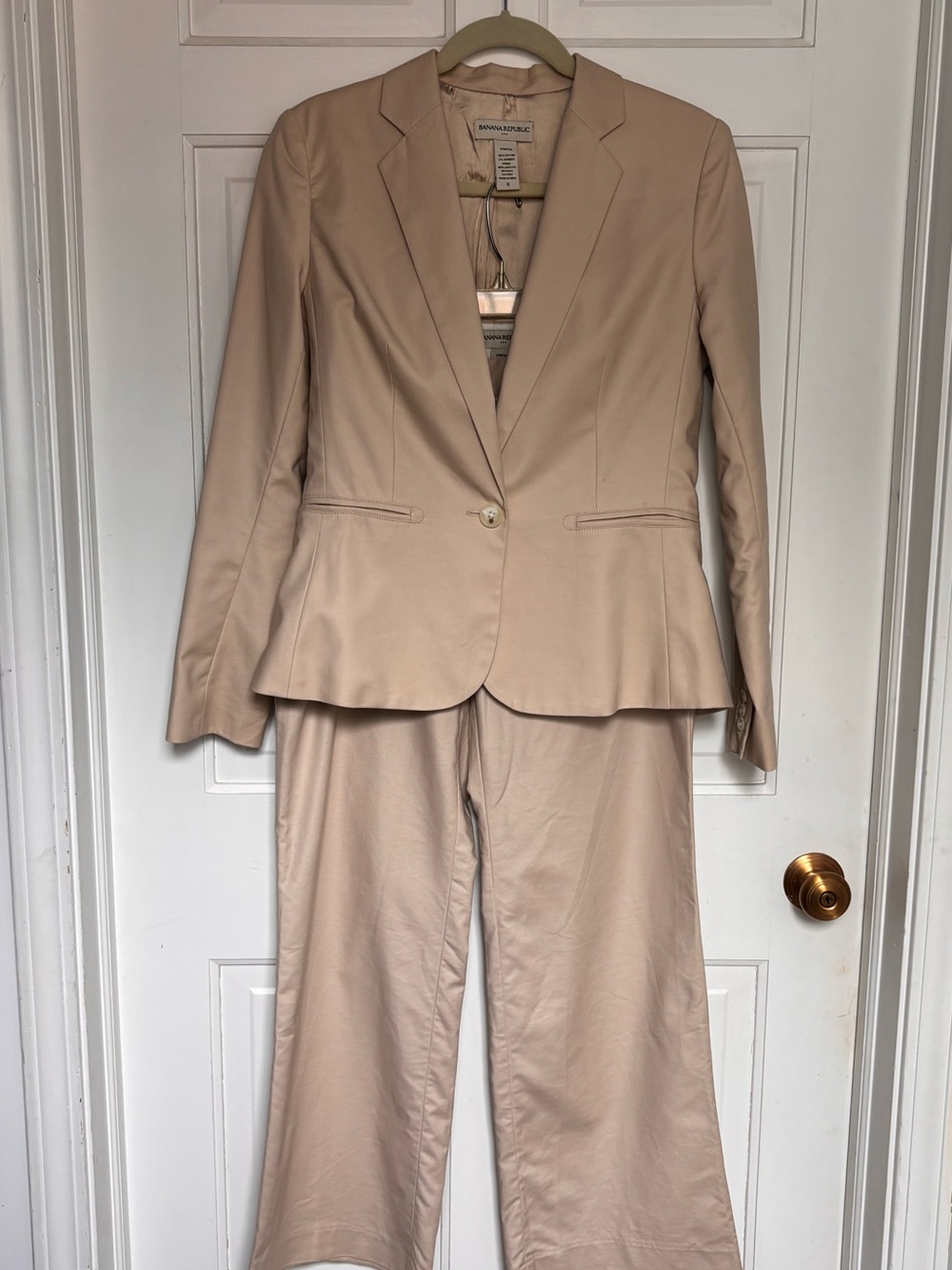 Banana Republic Khaki Women's Suit with Blazer and Pants